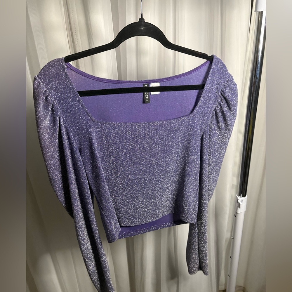 H&M Divided Shimmering Purple Top